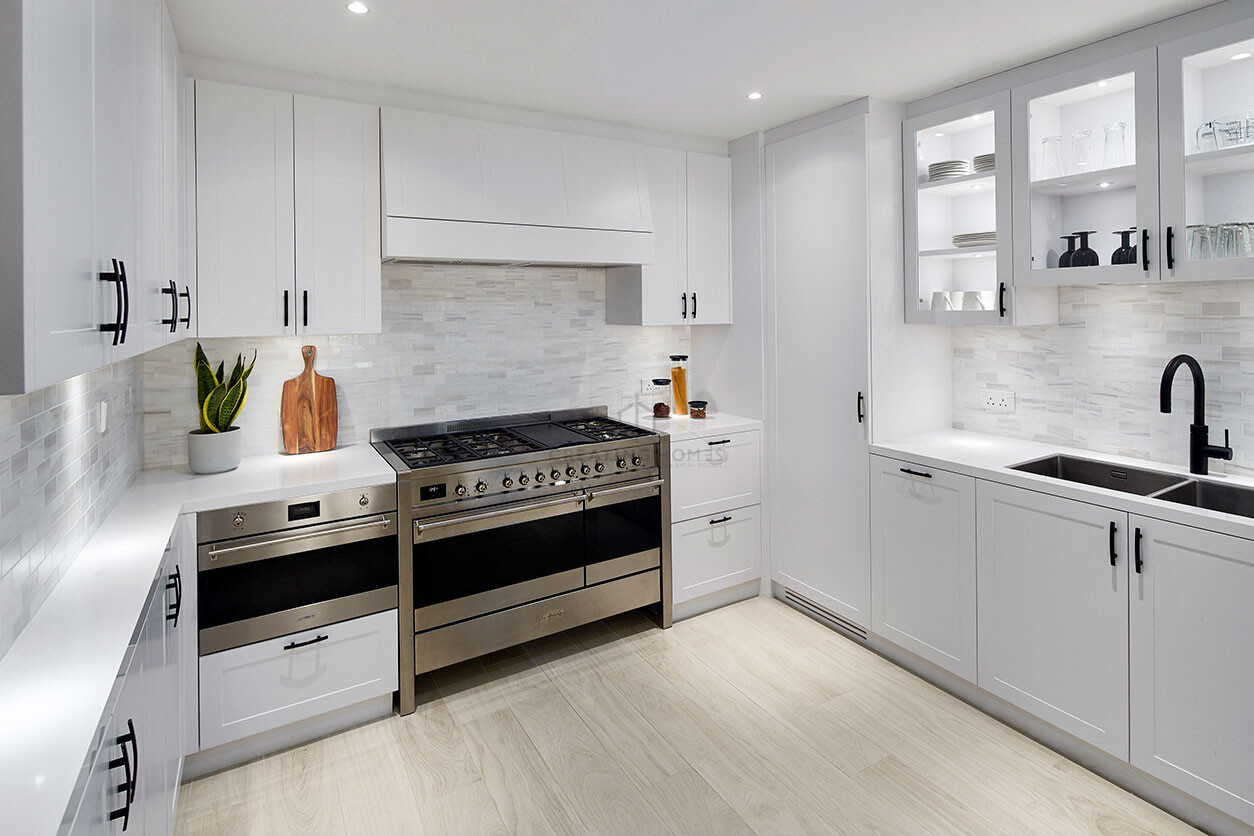 kitchen in Creating Homes' Shoreline Apartments project in Palm Jumeirah, Dubai.