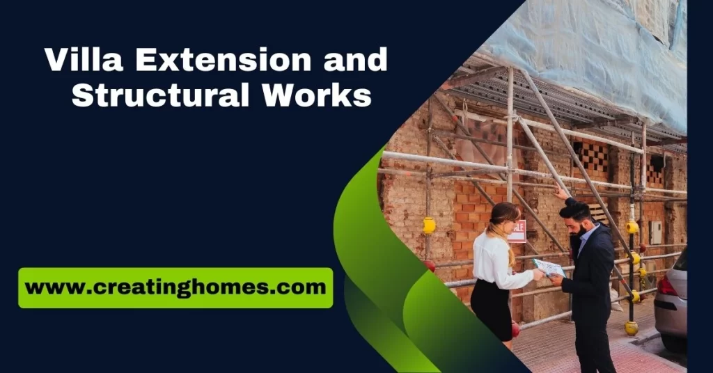 villa extension and structural works